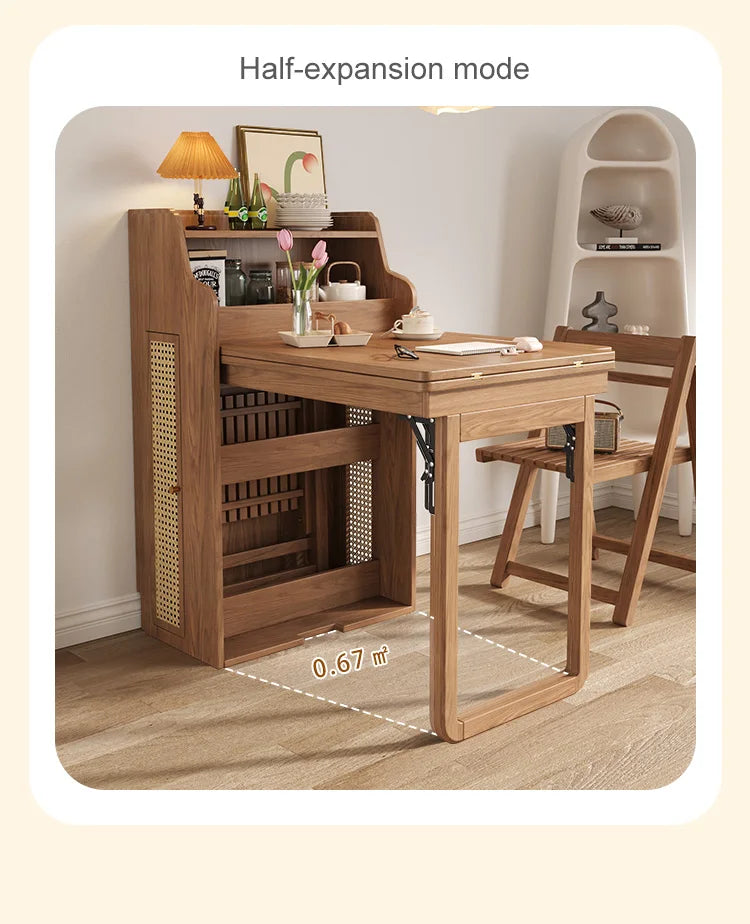 Modern Retractable Folding Dining Table | Space Saving Design