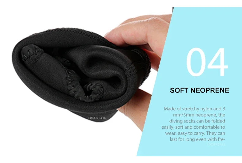 3mm Neoprene Diving Socks | Warm Non-Slip Surf & Swim Shoes