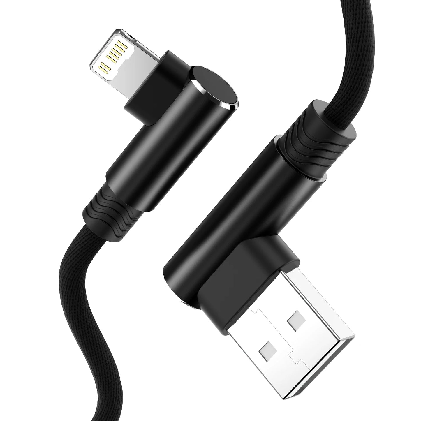 Fast Charge 90 Degree USB Cable for iPhone & iPad | 2m & 3m Options