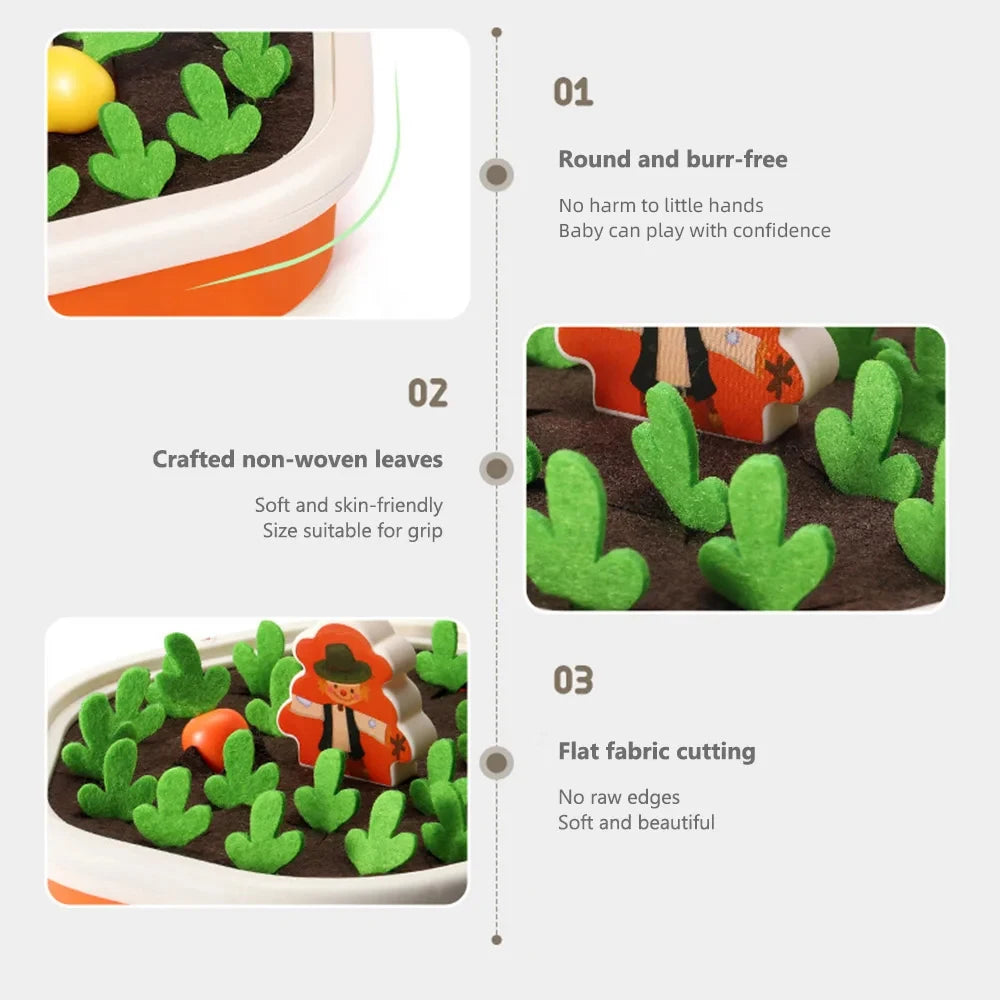 Children's Pull Radish Toy | Engaging Carrot Harvest Learning Game
