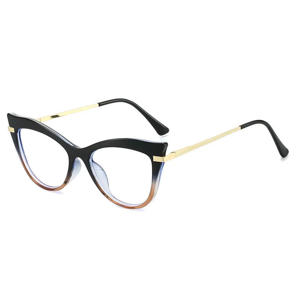 Gradient Cat-Eye Glasses | Retro Y2K Style for Fashion Enthusiasts