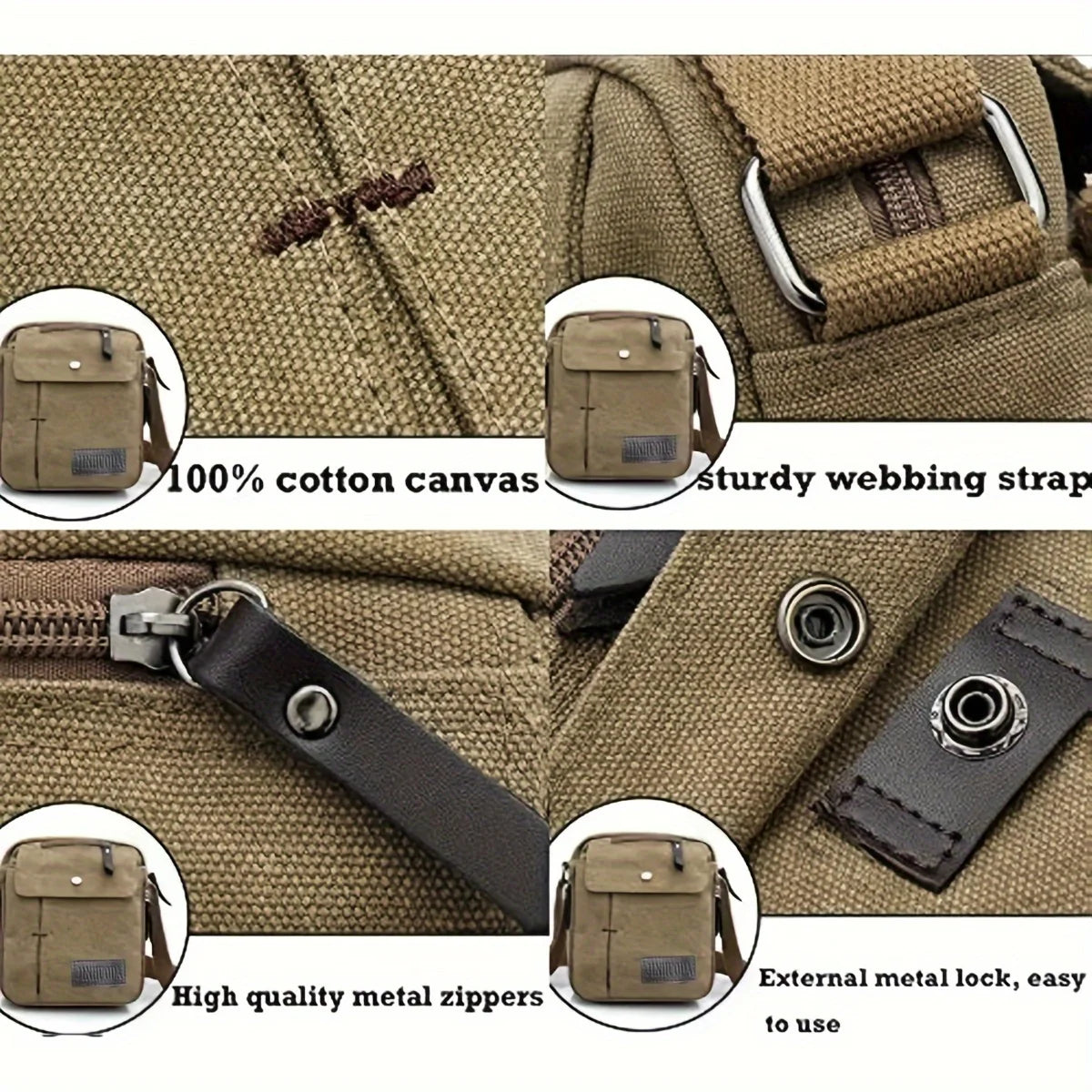 Unisex Canvas Crossbody Bag | Stylish Outdoor Casual Shoulder Bag