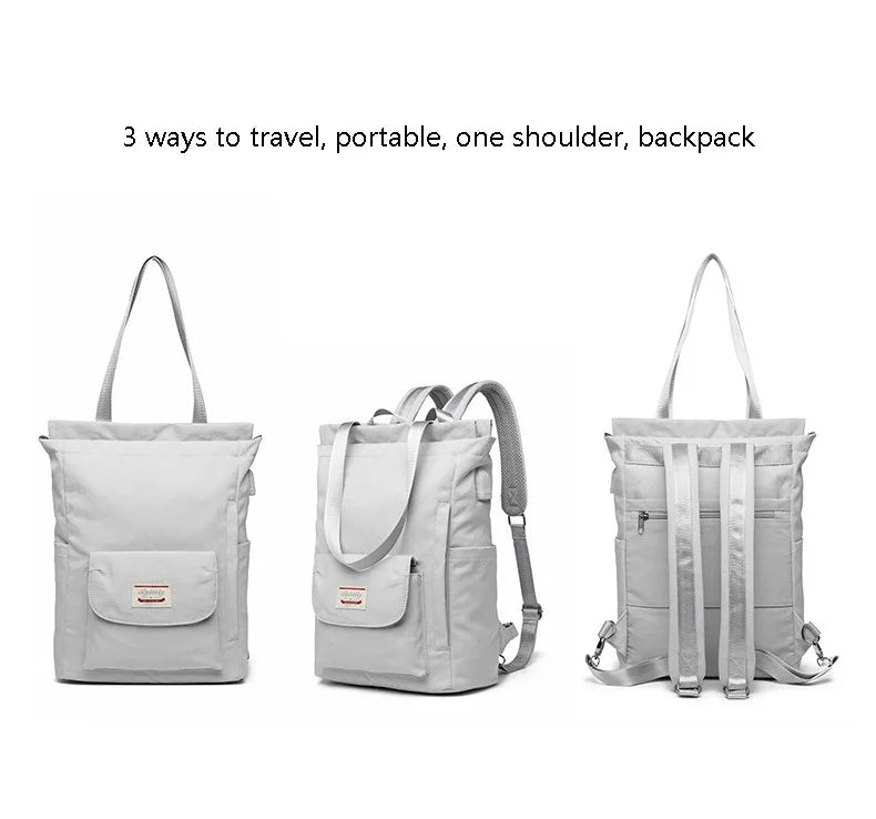 Stylish Waterproof Laptop Backpack for Women | USB Charging