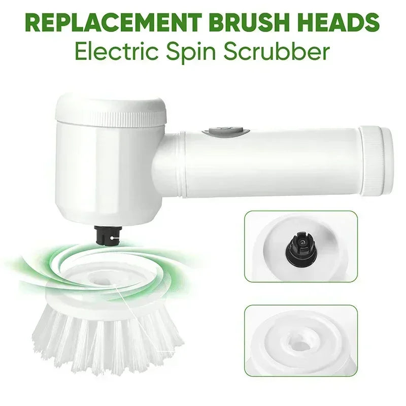 Cordless Electric Spin Scrubber with 5 Brush Heads | Ultimate Cleaning Tool