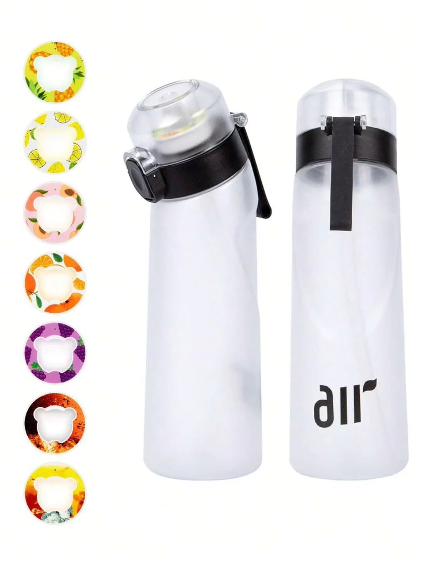 Portable Fruit-Scented Water Bottle with Flavor Pods for Sports