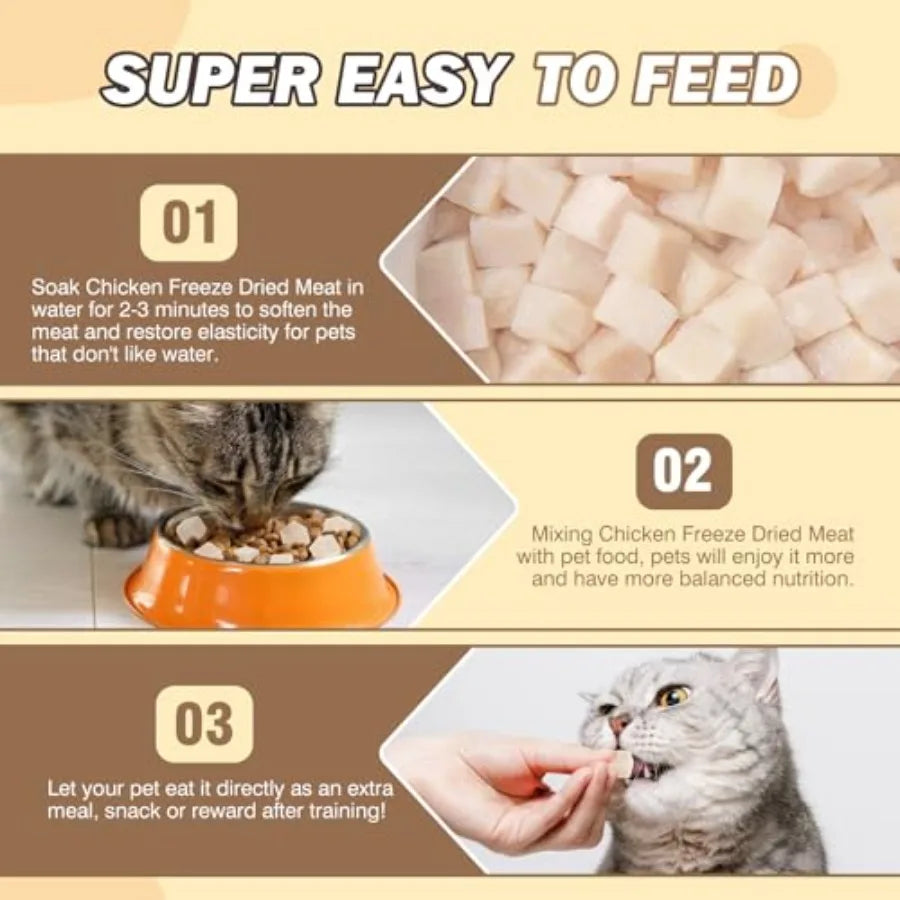 Natural Freeze Dried Chicken Dog Treats | High Protein, No Additives