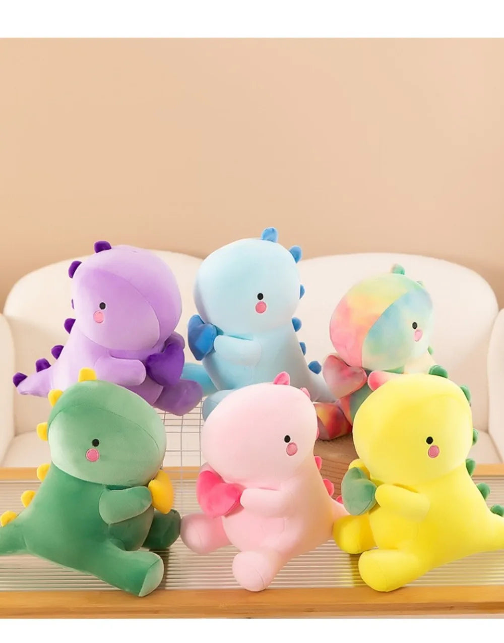 Cute Kawaii Plush Dinosaur Doll | Soft Cartoon Dino Toy for Kids