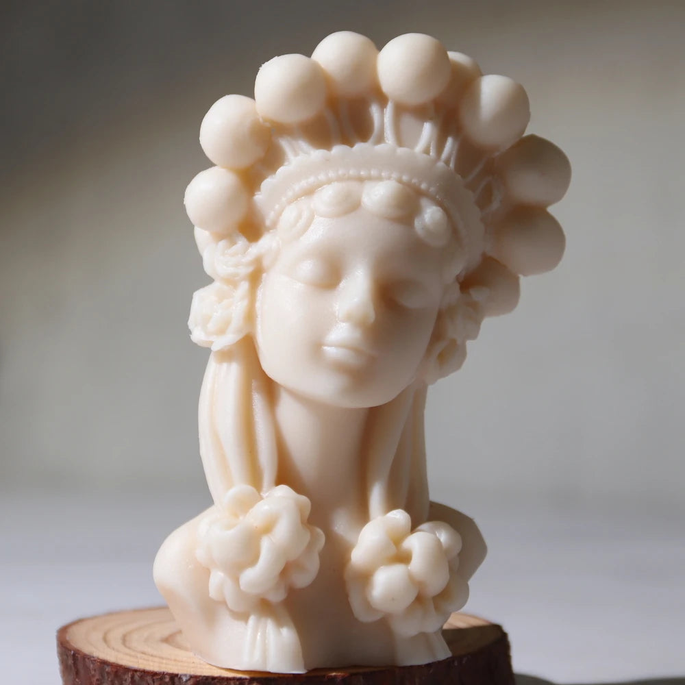 3D Female Portrait Candle Silicone Mold | Perfect for Home Decor