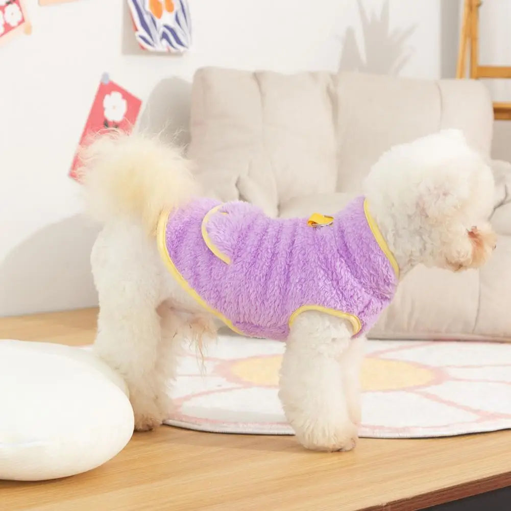 Reversible Plush Dog Pullover | Cozy Winter Pet Clothing