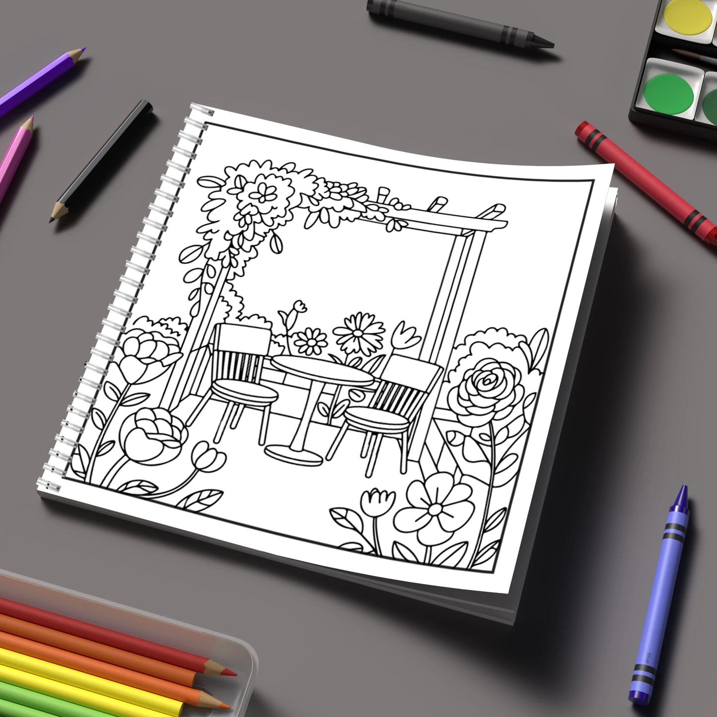 Garden Coloring Book for Adults | Stress Relief & Relaxation