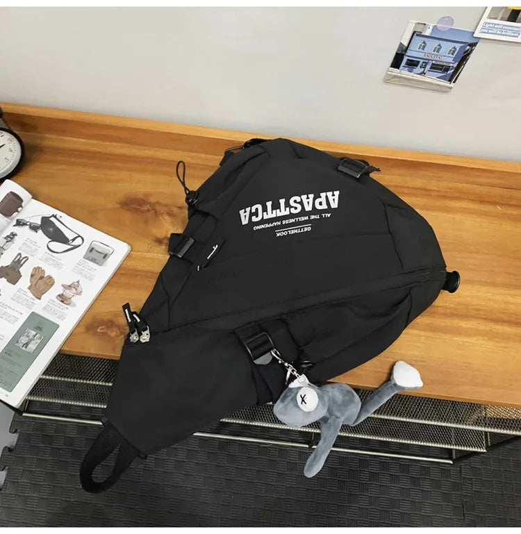 Outdoor Motorcycle Sport Travel Crossbody Bag Tactical Multifunction Waterproof Single Shoulder Backpack Unisex Casual Chest Bag