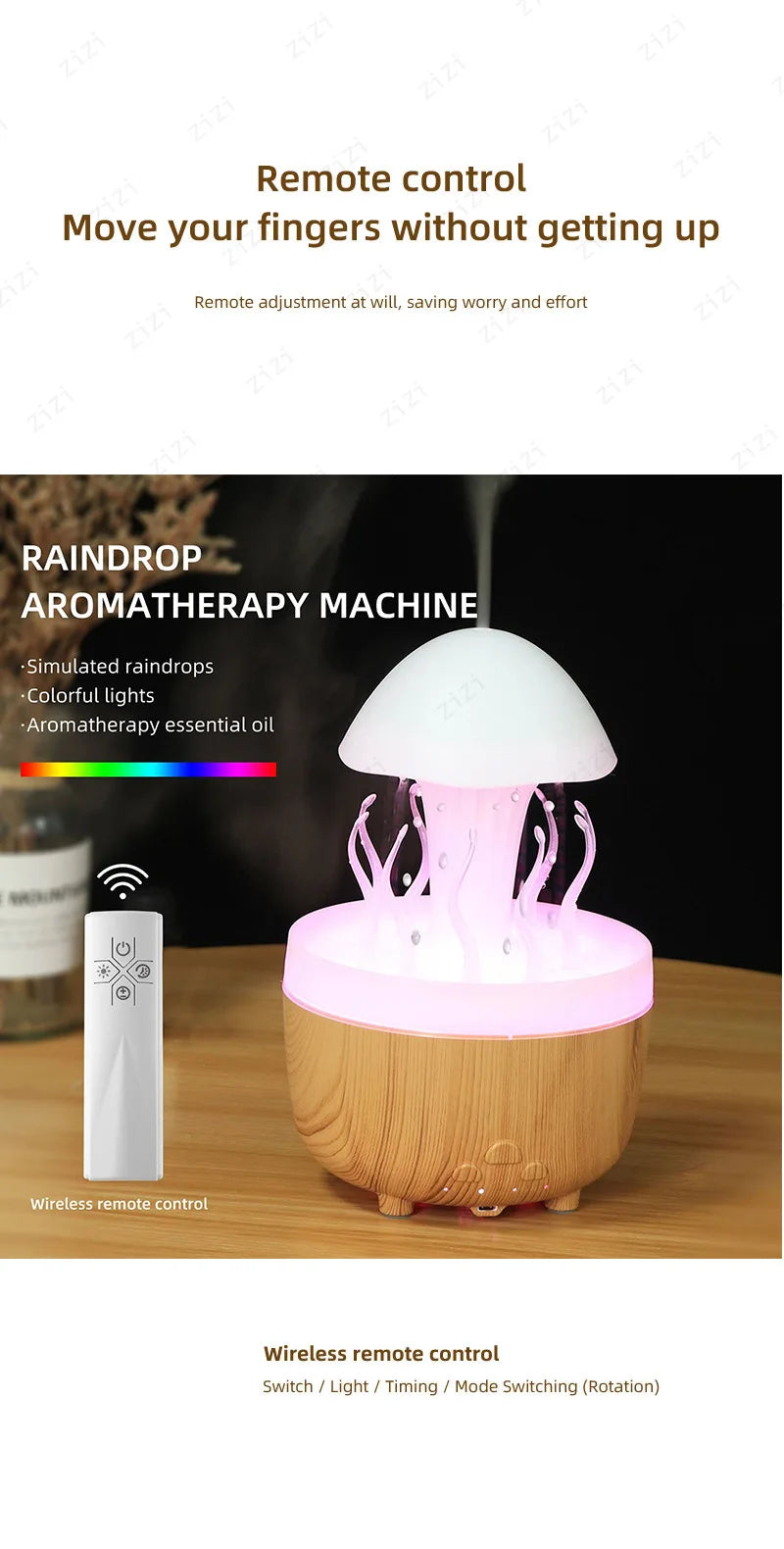 Colorful Night Light Aromatherapy Humidifier | Relaxing Bedroom Decor