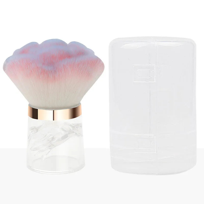 Portable Pink Blush and Nail Dust Brush | Essential Beauty Tool