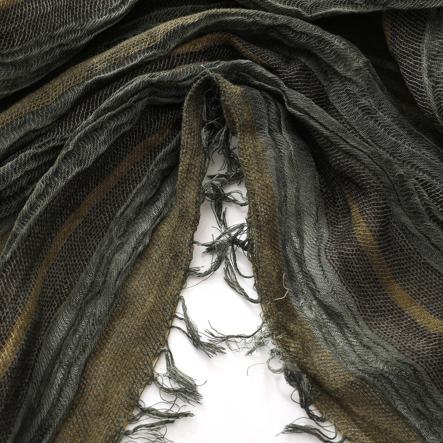 Men's Cotton Linen Striped Scarf | Warm & Stylish Winter Accessory
