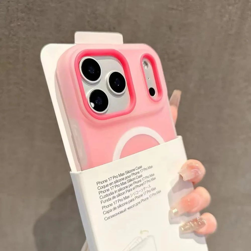 Magnetic Candy Color Wireless Charging Case for iPhone