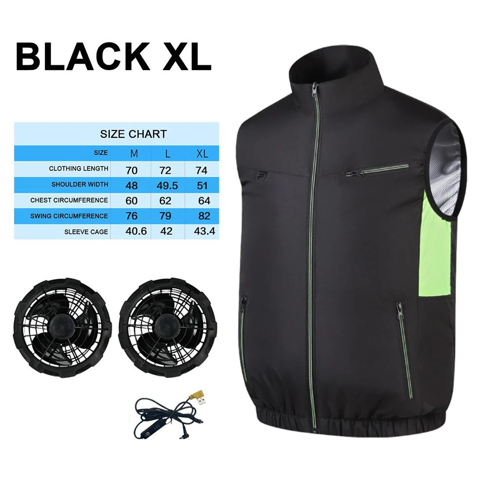 Cooling Fan Vest for Summer | Breathable Heat Resistant Jacket