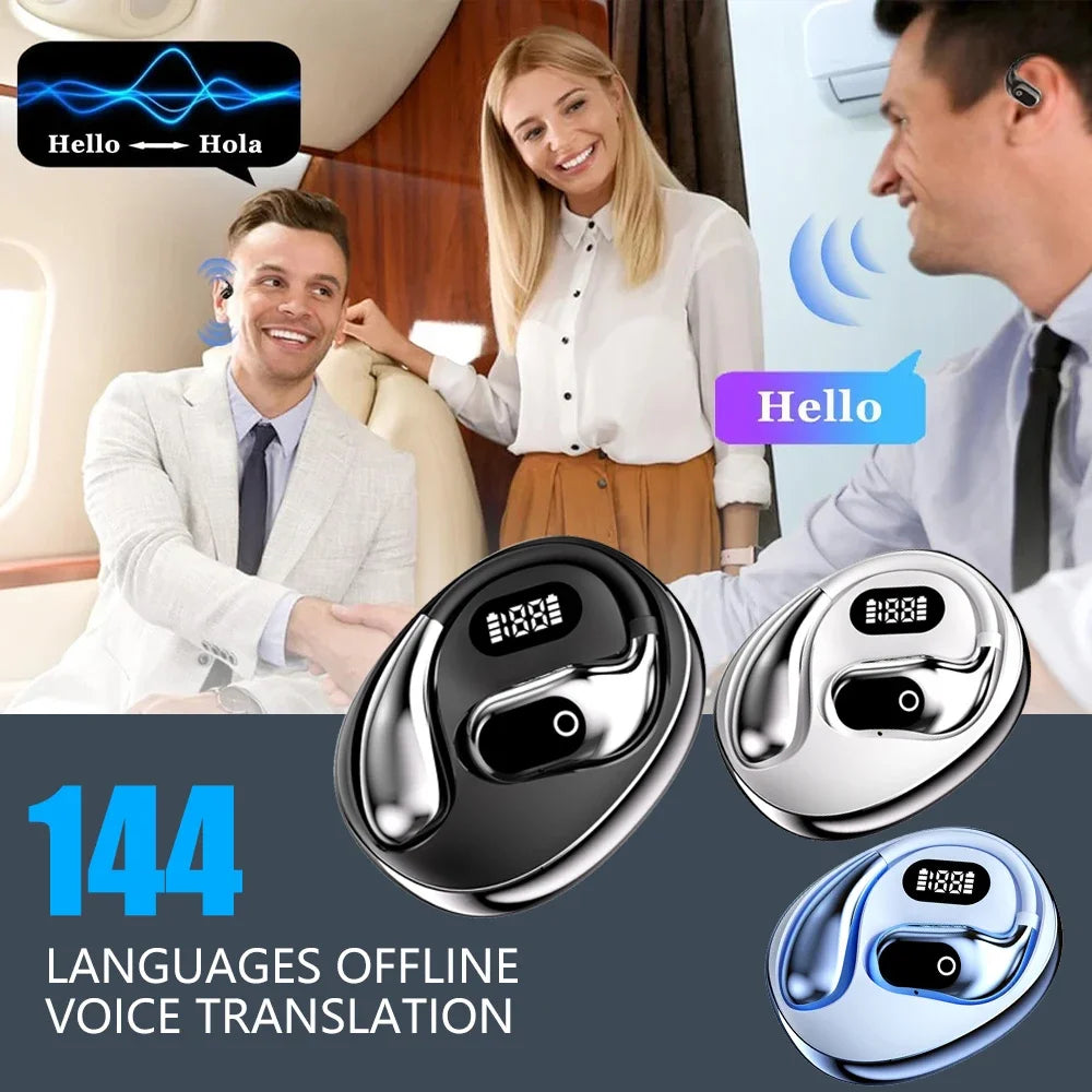 Two-Way Real-Time Wireless Translators | 144 Language Translation Earphones
