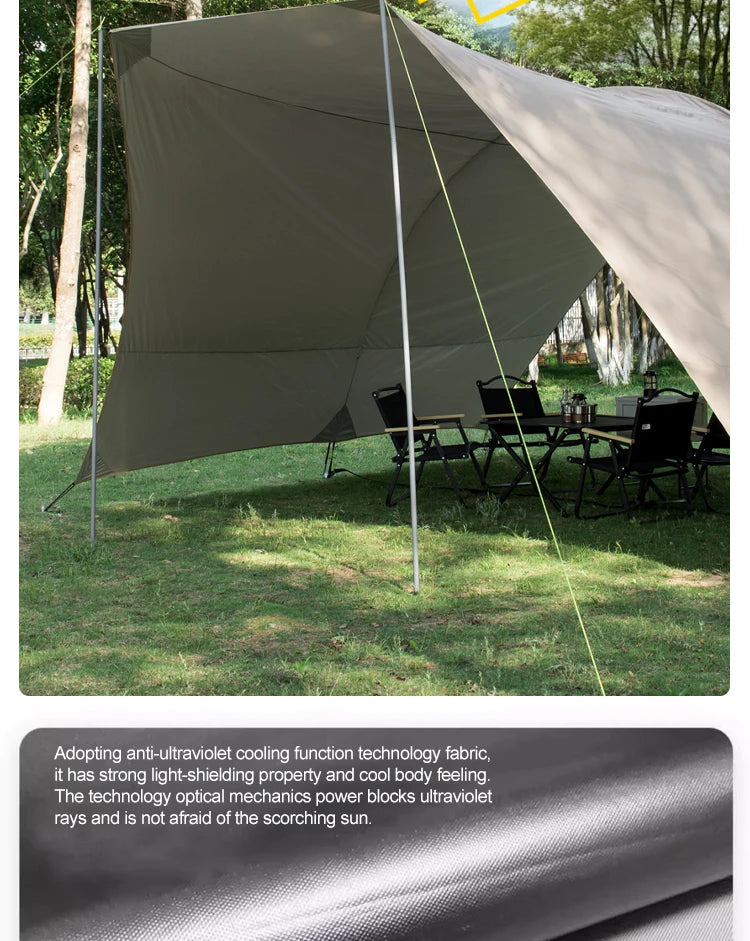 Portable Waterproof Car Awning Tent | UV Sun Shelter for Camping
