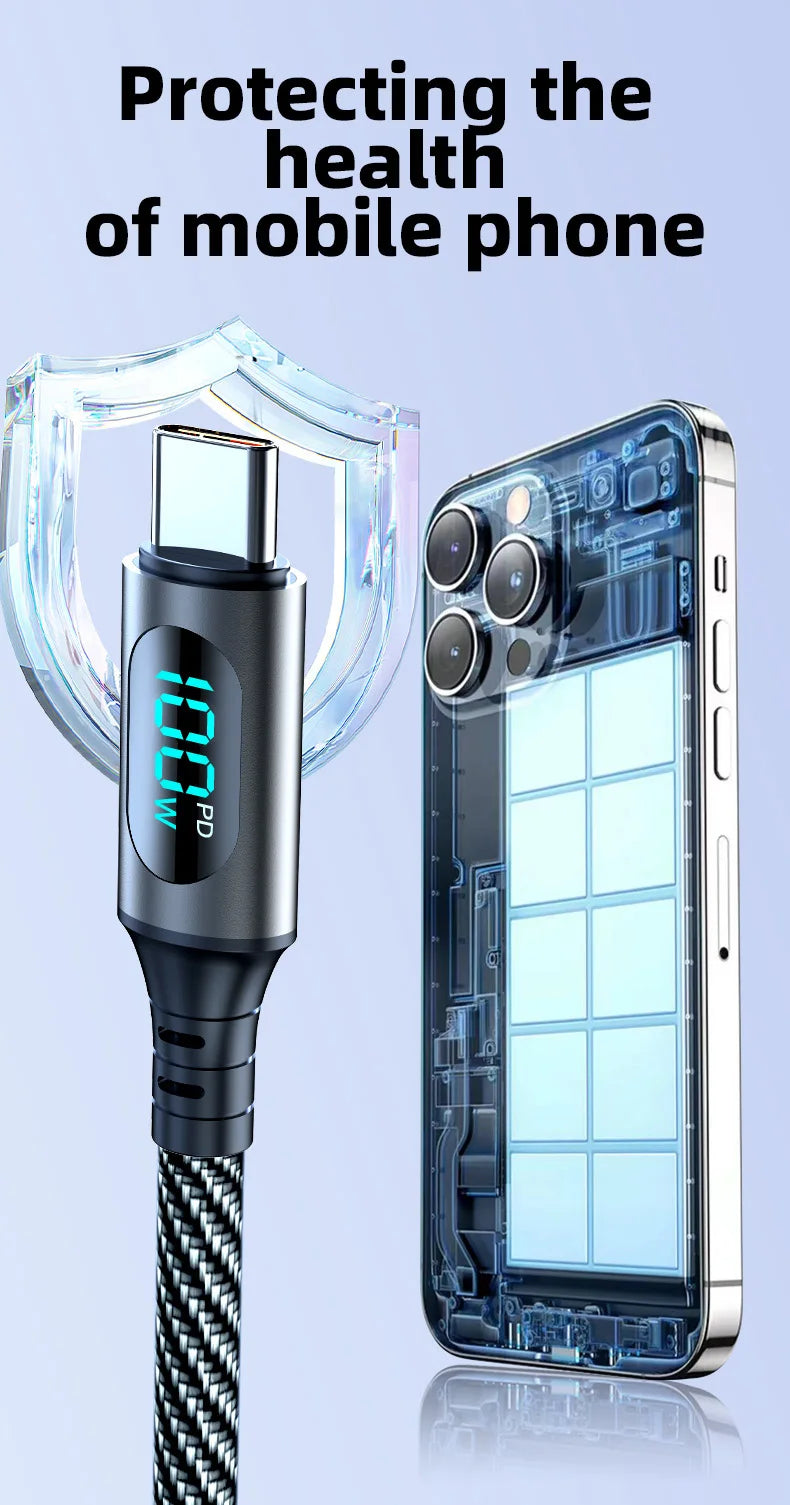 Ultra-Fast Charge Cable | 6A 120W USB A to Type C Data Cord