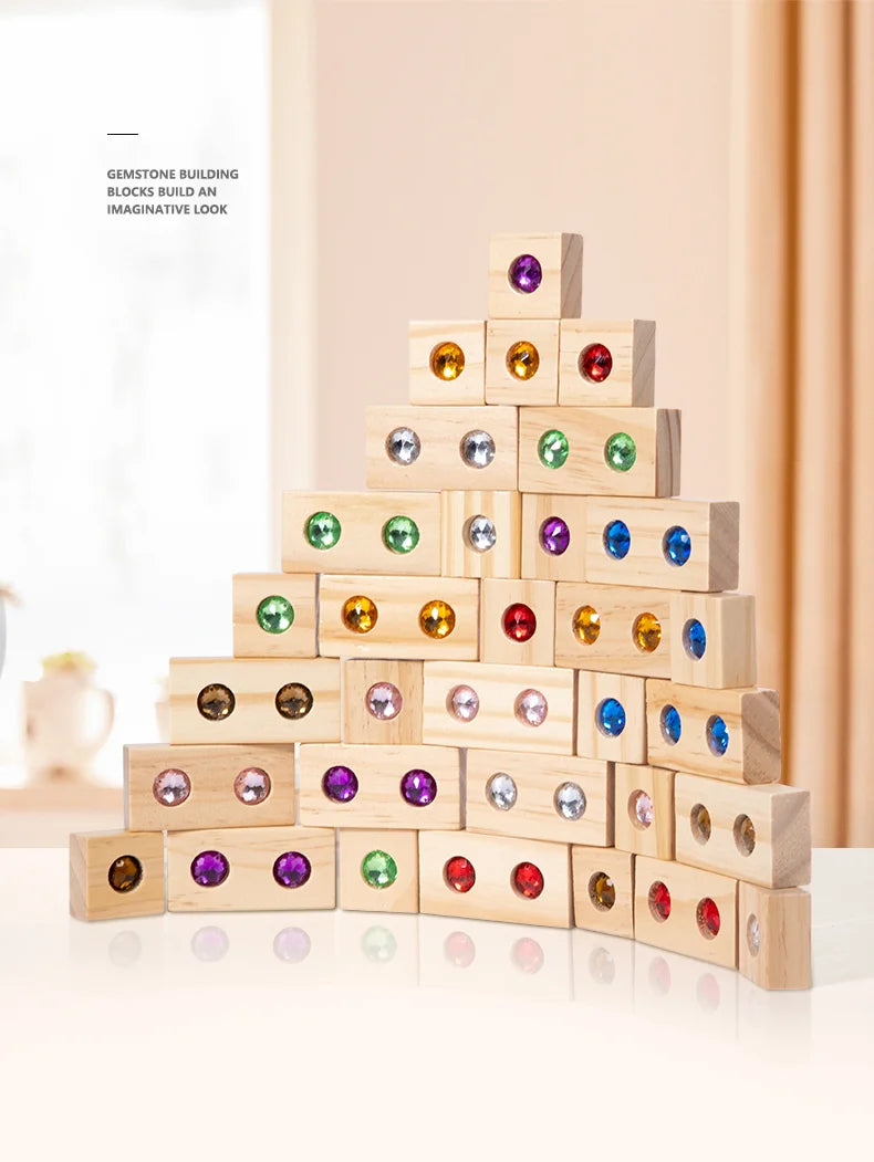 Colorful Kids Wooden Stacking Blocks | Educational Creative Toy