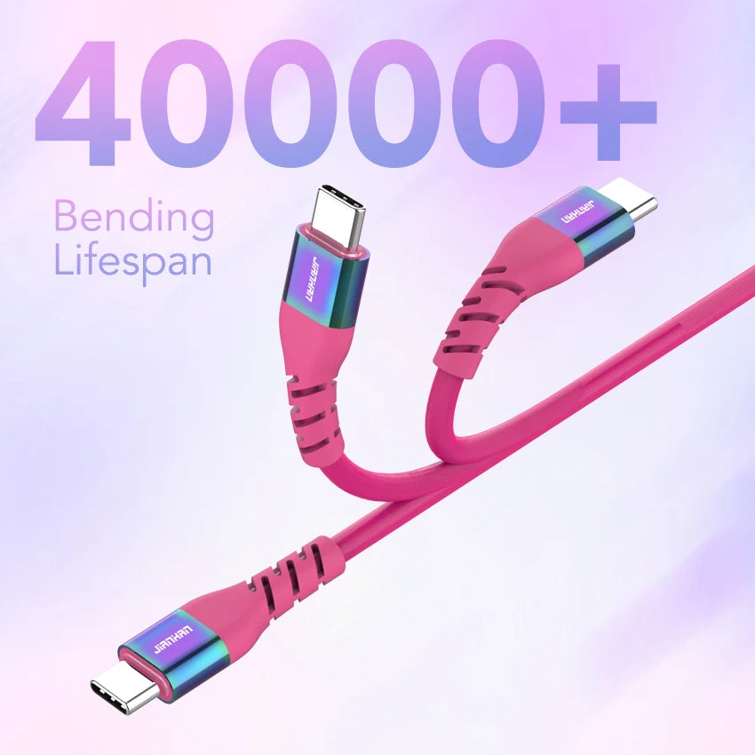 USB C to USB C Cable | 60W Fast Charging Rainbow Braided Cable