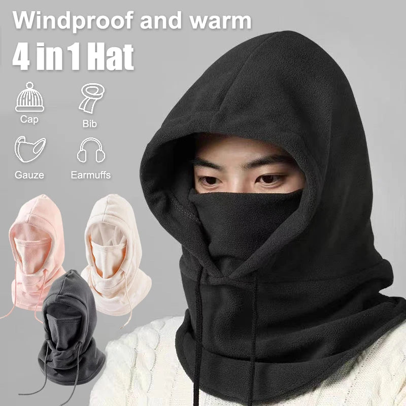 Unisex 4-in-1 Fleece Balaclava Winter Hat | All-Weather Protection