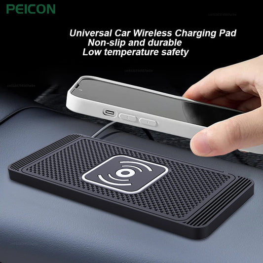 Almohadilla de silicona para cargador inalámbrico de coche | Soporte de carga rápida de 15 W