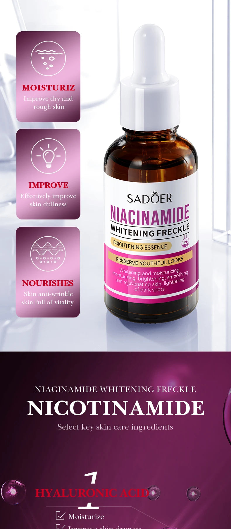 Nicotinamide Face Serum | Moisturizing, Whitening, Firming Essence