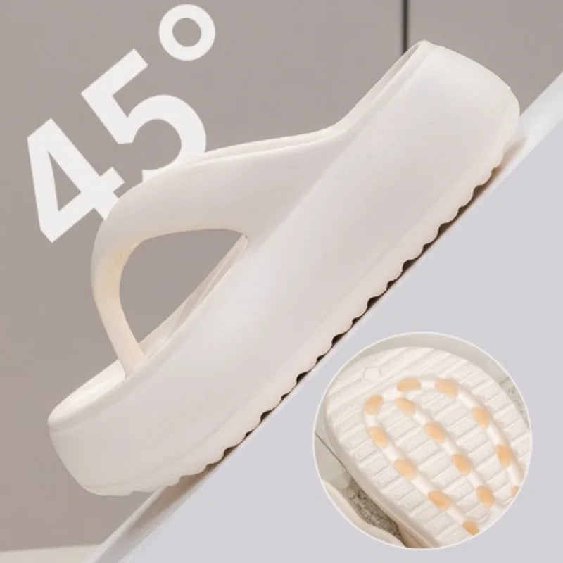 Women’s Chunky Platform Clip Toe Sandals | Summer Slip On Slippers