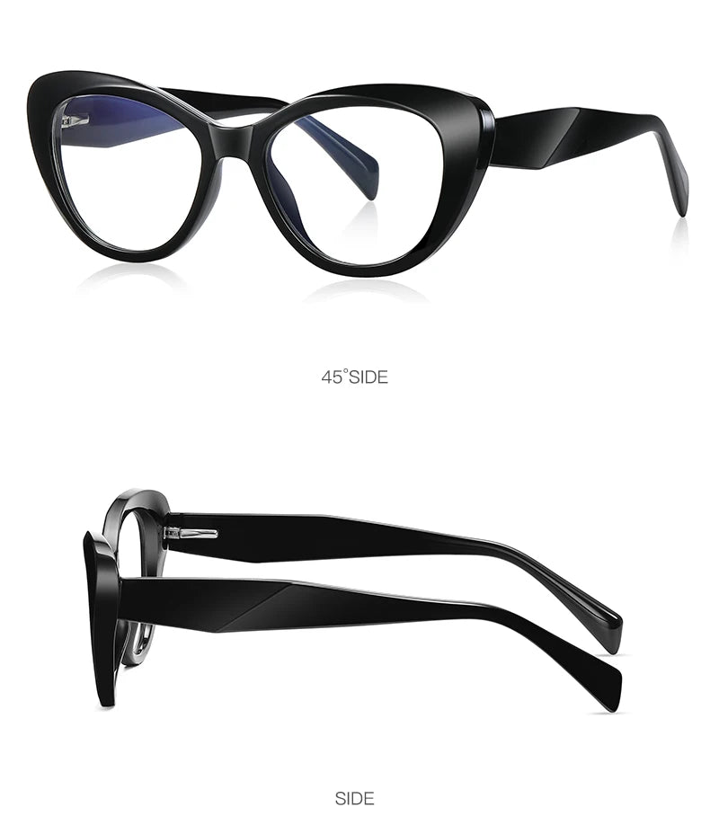 Stylish Retro Cat Eye Prescription Glasses | Anti-Blue Ray Protection