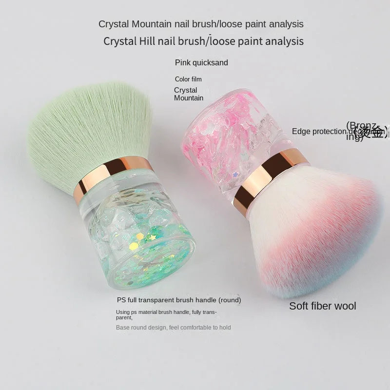Portable Pink Blush and Nail Dust Brush | Essential Beauty Tool