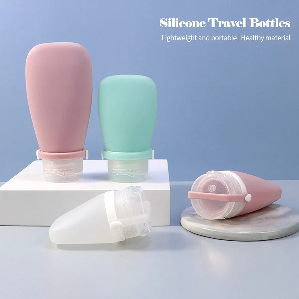 Silicone Travel Bottle Set | Leakproof Refillable Cosmetic Containers