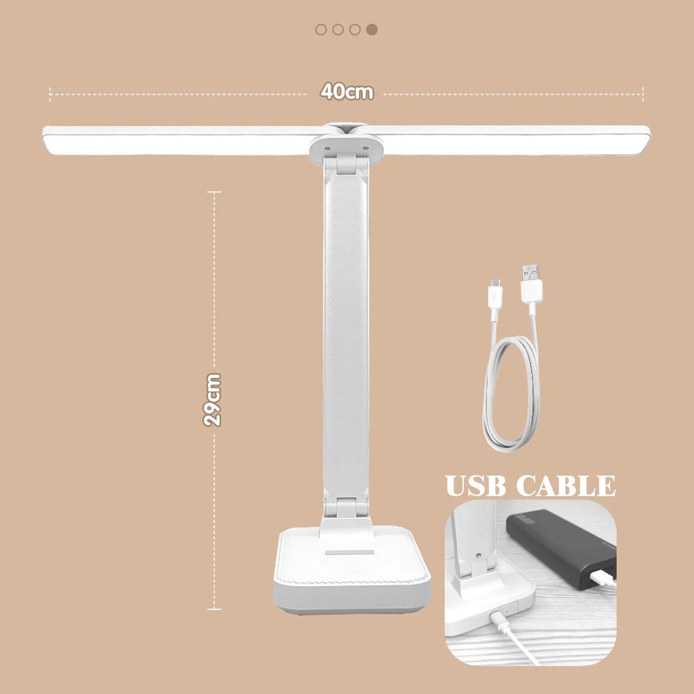 Lámpara de escritorio LED regulable | Protección ocular y control táctil
