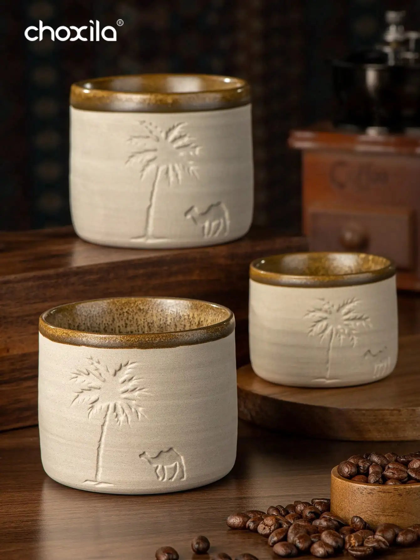 Desert Camel & Palm Tree Ceramic Coffee Mug | Unique Home Decor