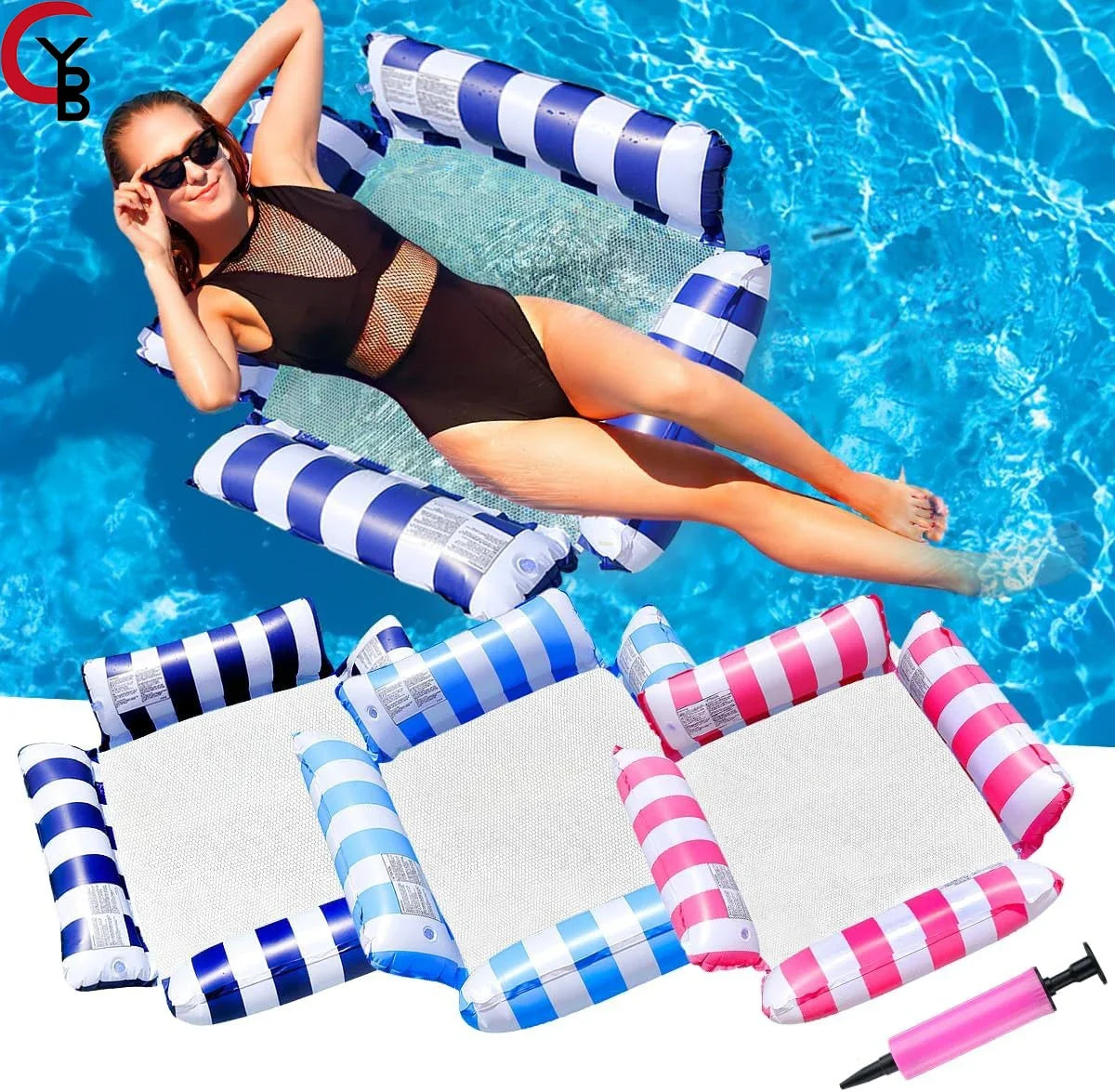 Ultra-Portable Inflatable Swimming Beds for Pool & Beach Fun