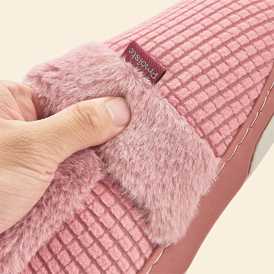 Men's Cozy Flannel Plaid Winter Slippers | Memory Foam Indoor Shoes