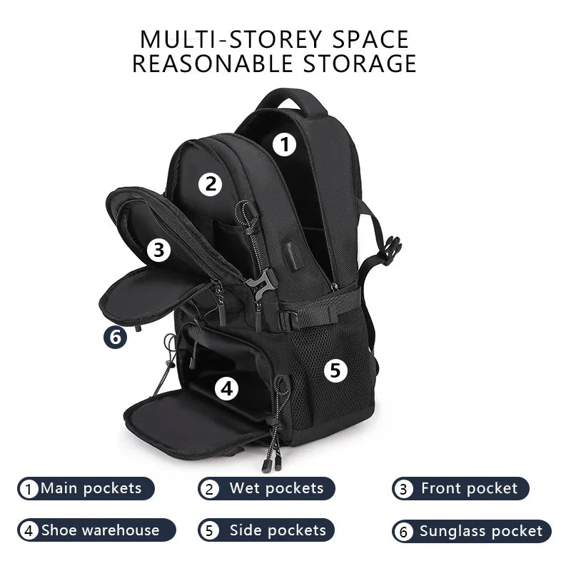 Lightweight USB Climbing Backpack | Ideal for Travel & Hiking