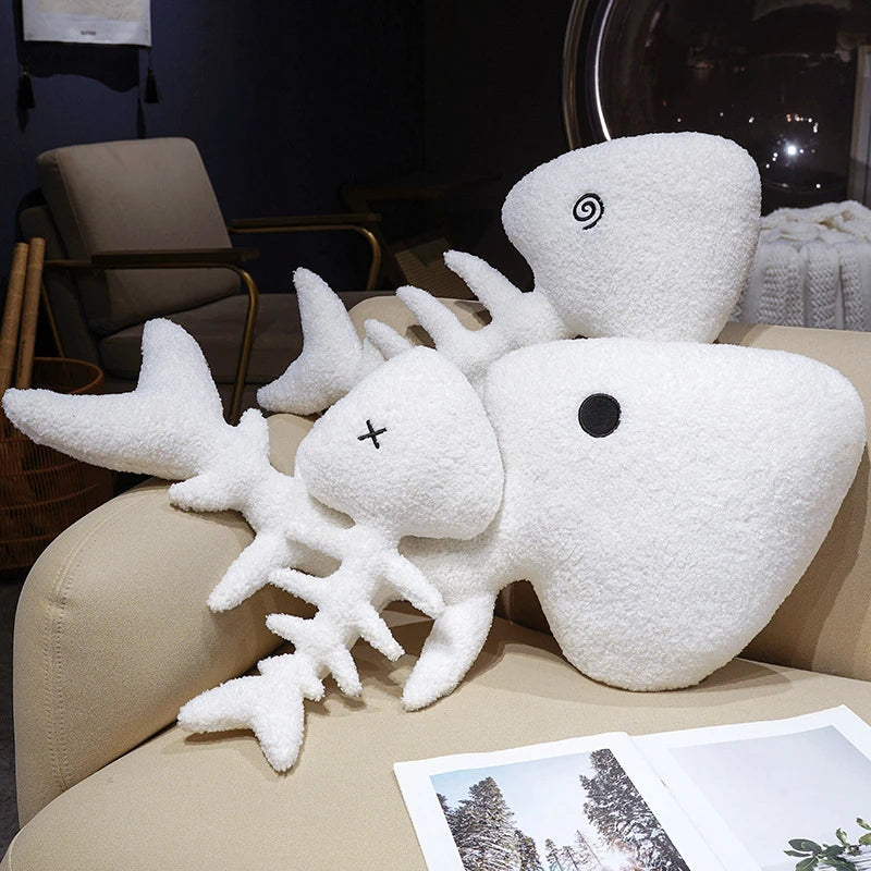Creative Fish Bone Plush Toy | Cozy Cushion & Fun Gift