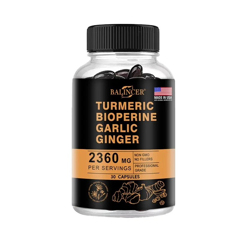 4-in-1 Turmeric Ginger Supplement for Joint & Immune Support