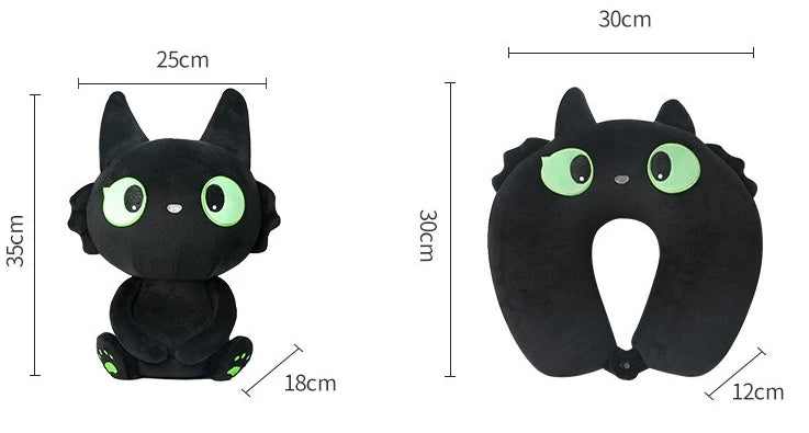 Cartoon Cat U-Shaped Neck Pillow | Travel Comfort & Support