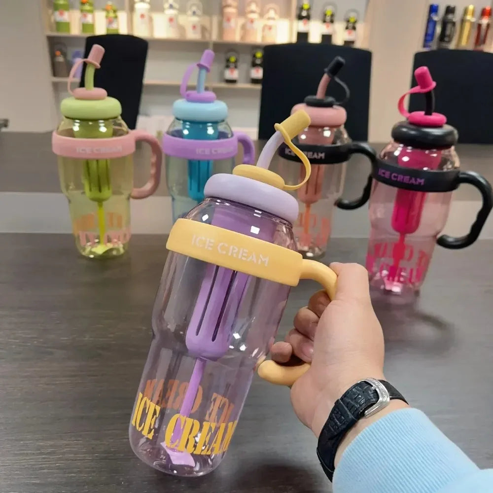 Durable Waterproof Large Capacity Summer Milk Tea Cup with Straw