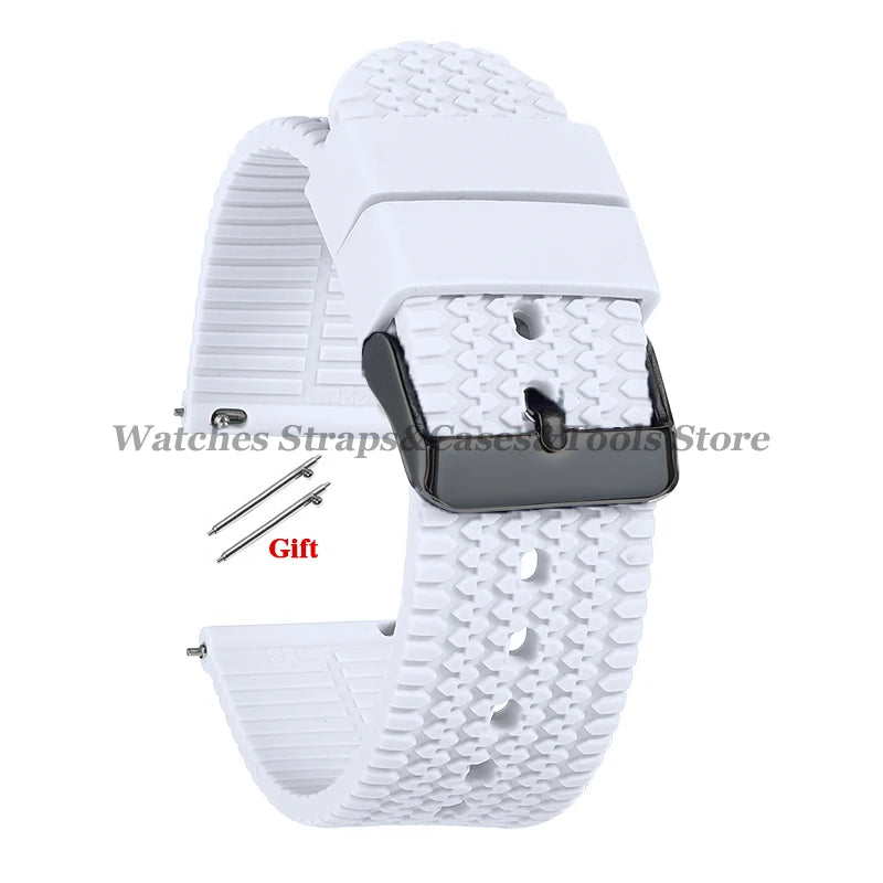 Soft Silicone Watch Bands | Quick Release Rubber Strap for All Watches