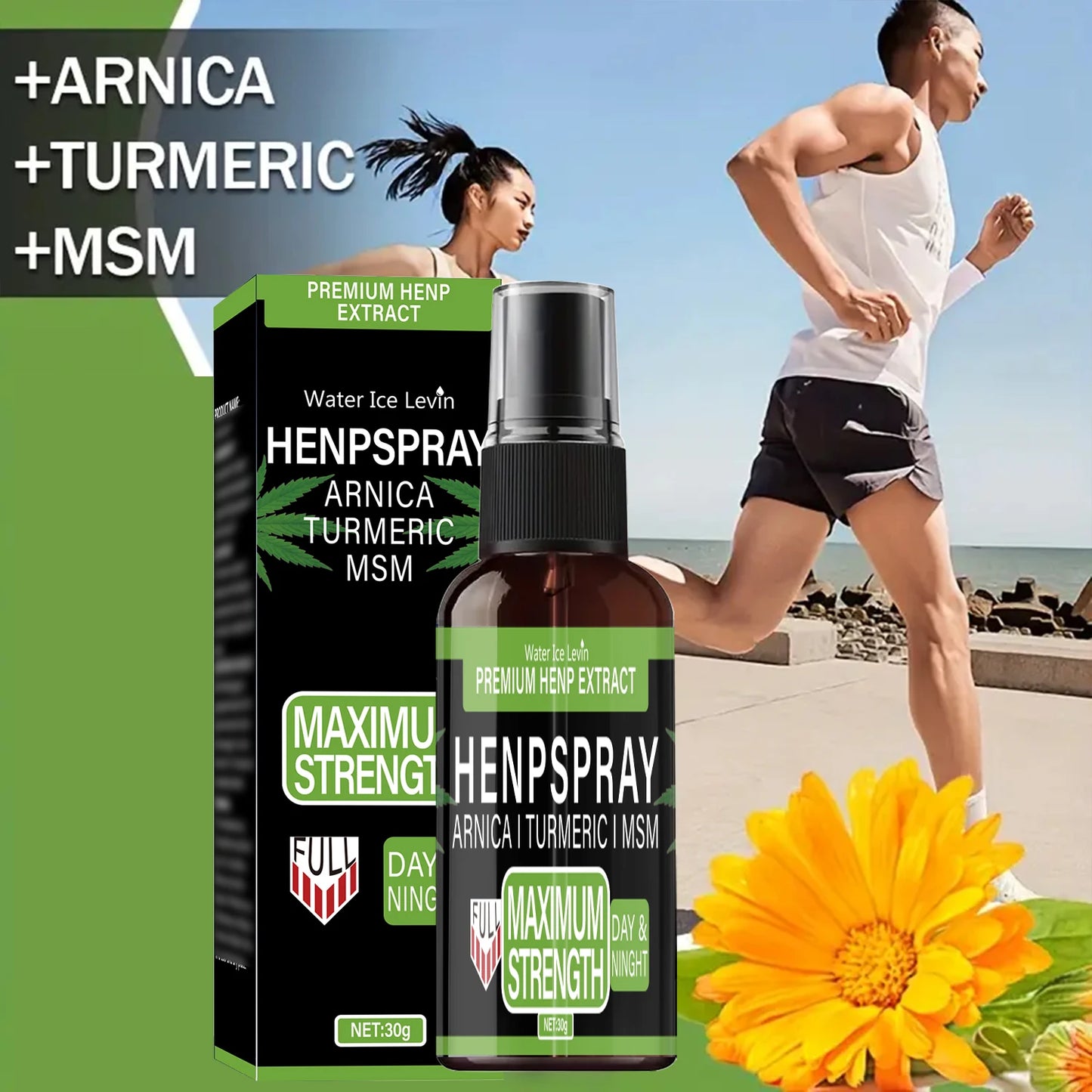Premium Hemp Spray Extract with Arnica & Turmeric | Powerful Relief