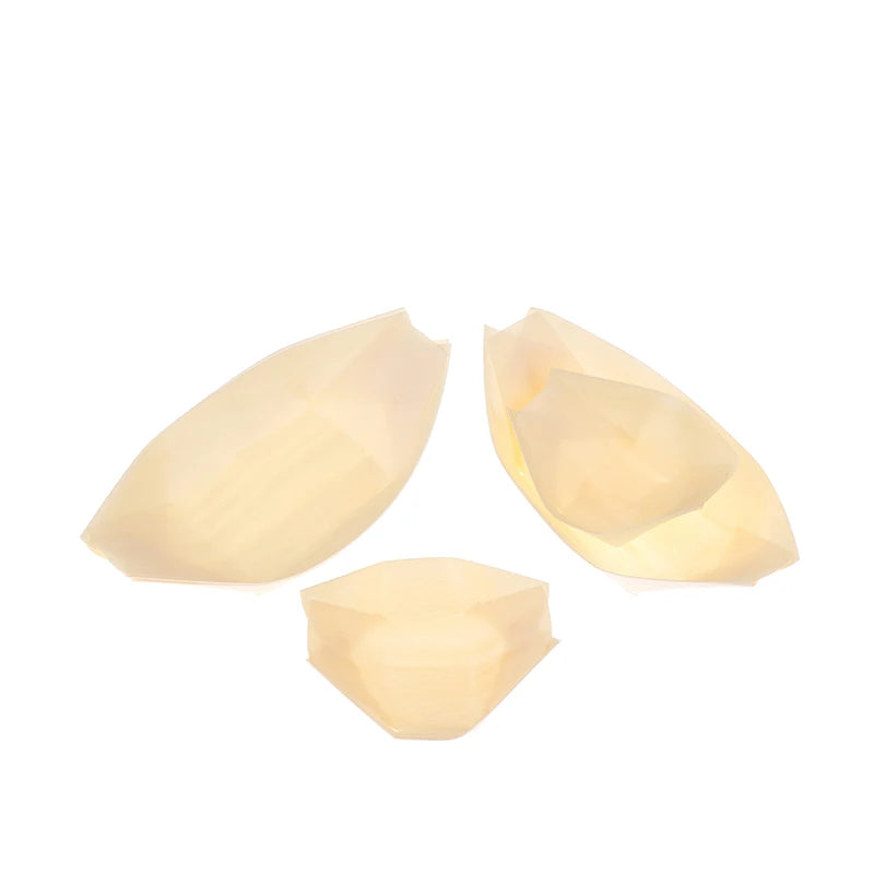 50 Platos Desechables de Madera para Sushi | Elegante Experiencia Culinaria