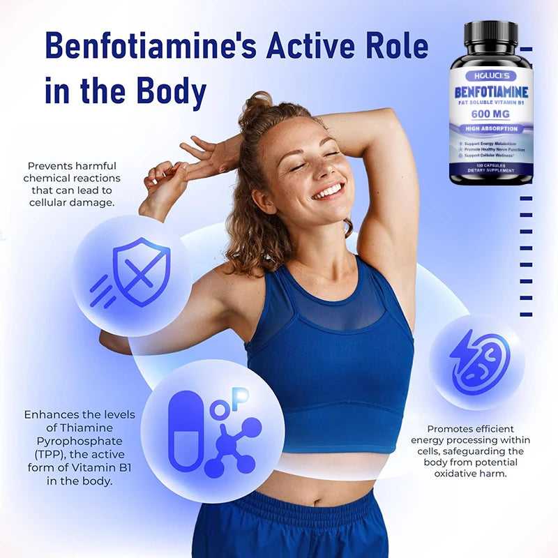 Benfotiamine Capsules 600mg | Support Energy & Nerve Health