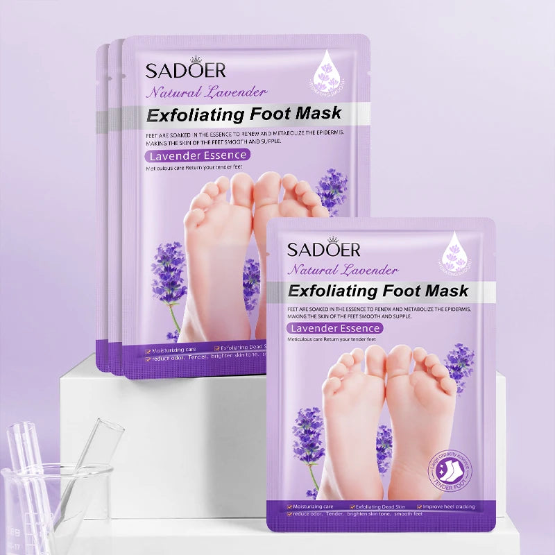 Moisturizing Lavender Foot Mask | Exfoliating Foot Care Treatment