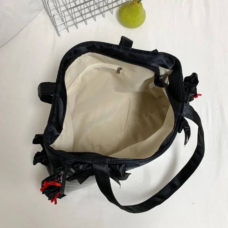Bolsa Bandolera de Anime Estilo Preppy de Gran Capacidad para Mujer
