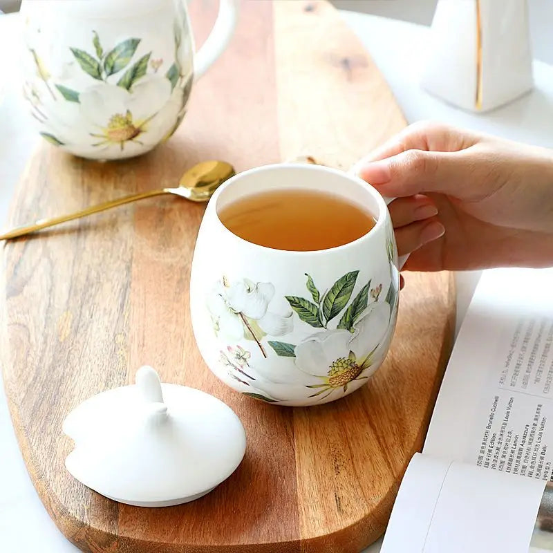 Luxury Bone China Coffee Cup Spoon Set | Elegant Drinkware