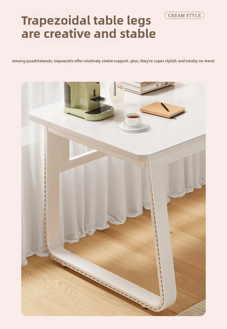Durable White Computer Desk | Modern Makeup and Workstation