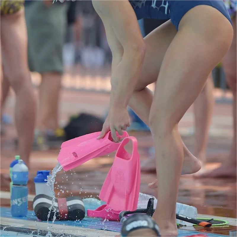 Adjustable Short Swimming Flippers | Comfortable Swim Fins